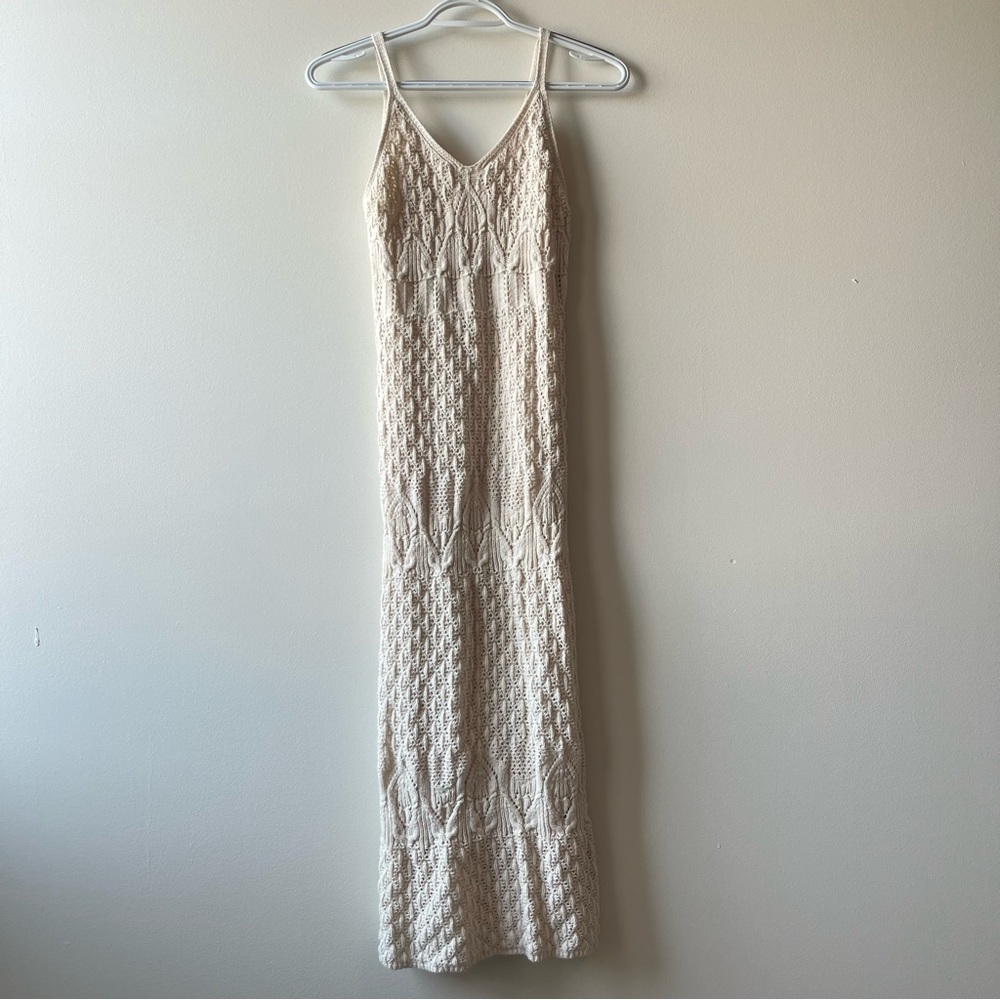 Cream crochet dress